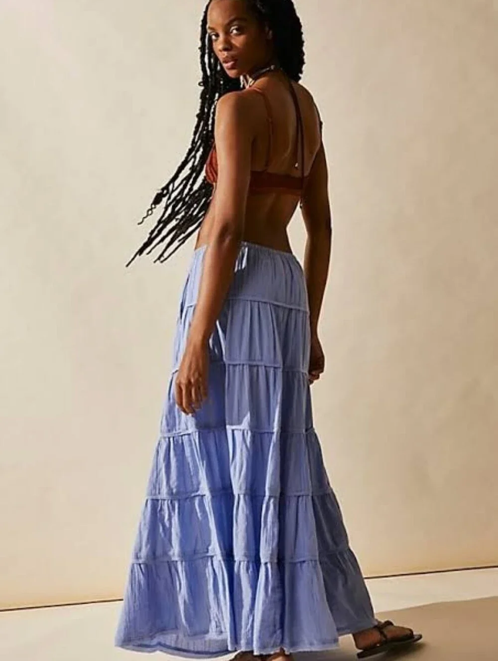 Free People Simply Smitten Tiered Maxi Skirt
